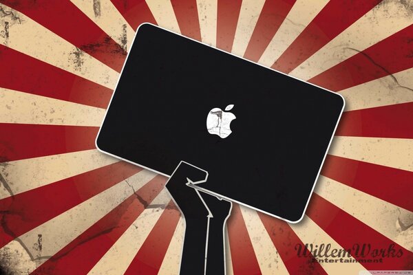 Image sur le bureau de l ipad dans les mains