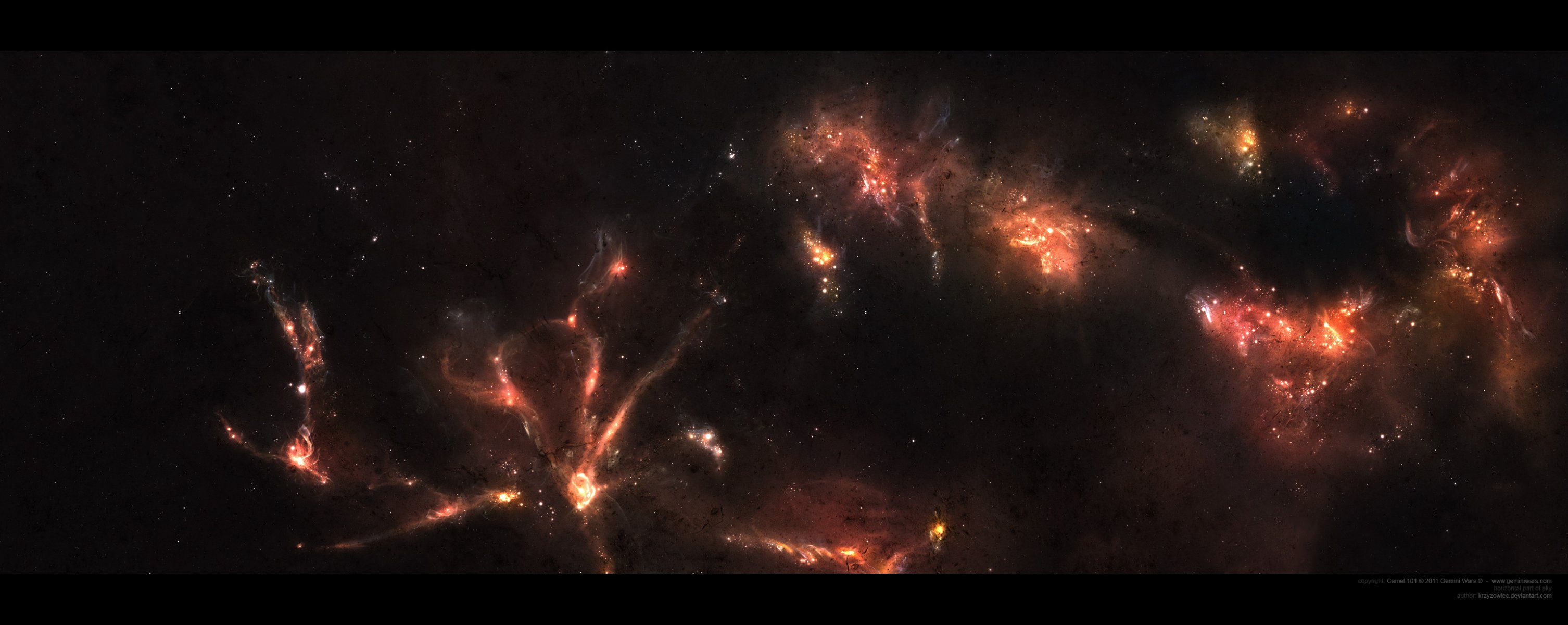 espace lueur nébuleuse étoiles constellation