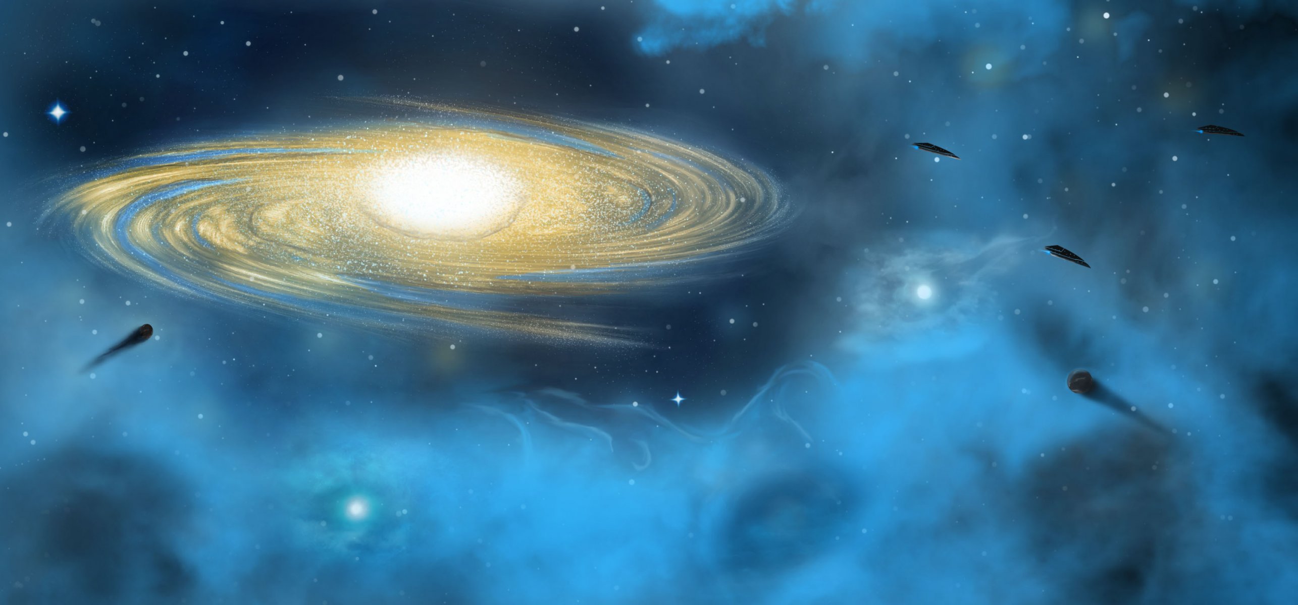 cosmos galaxy spaceships stars planets nebula light space star world ufo