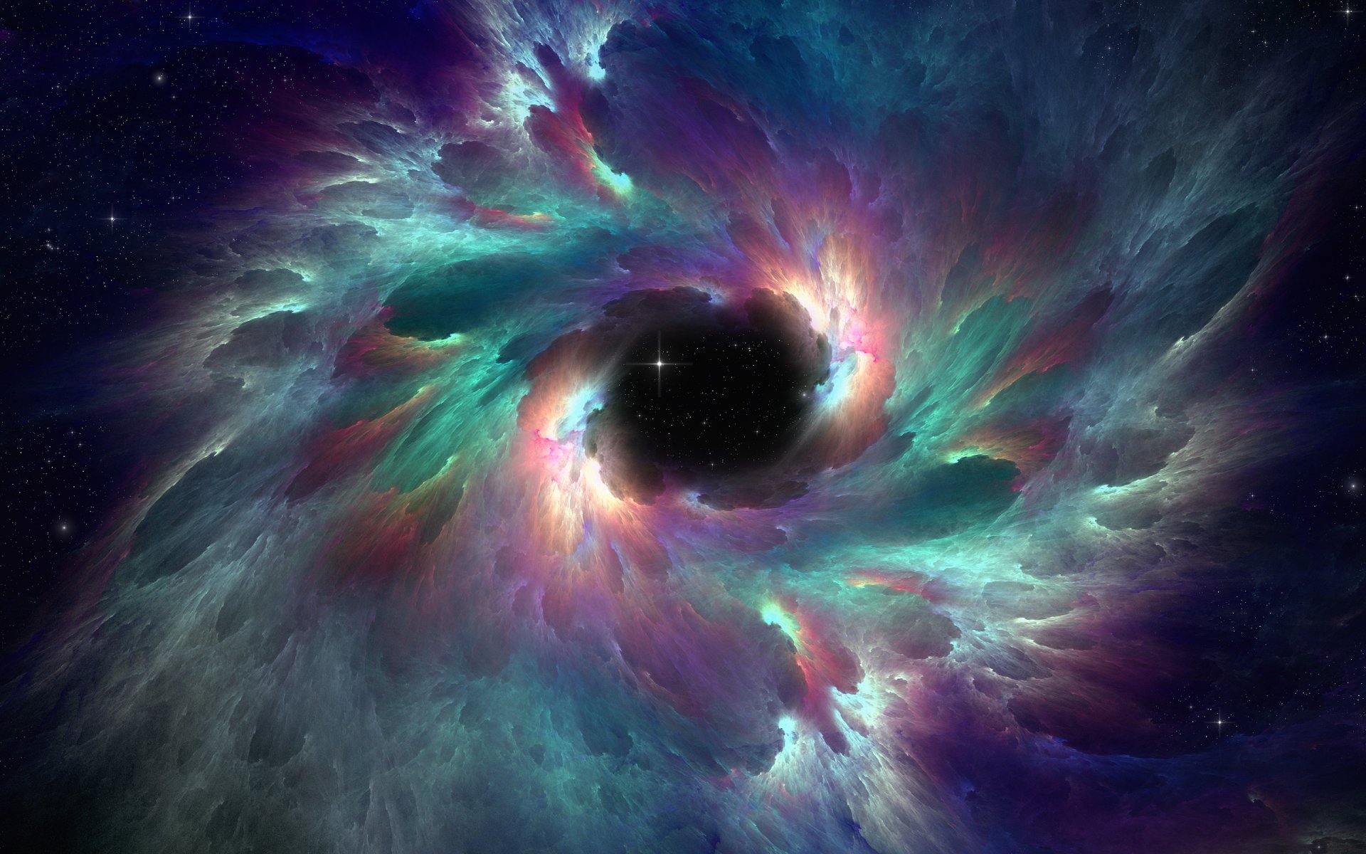 the iridescent nebula star light