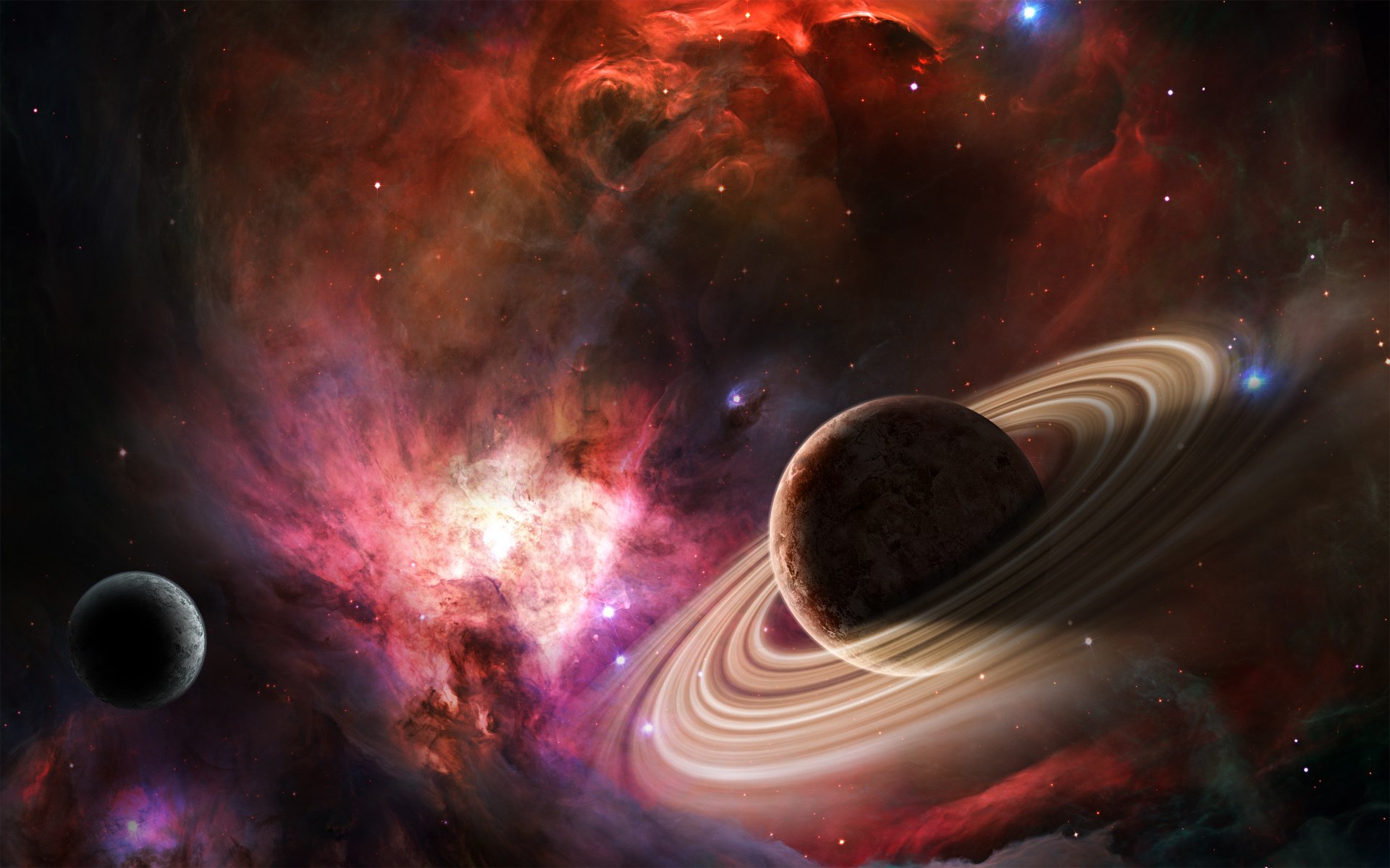 cosmos planetas nebulosa estrellas espacio
