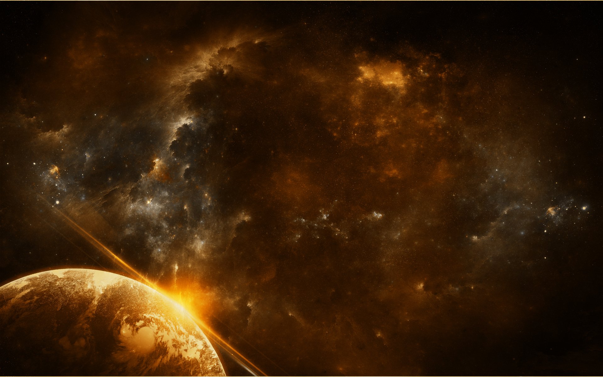 spazio pianeta nebulosa stelle universo