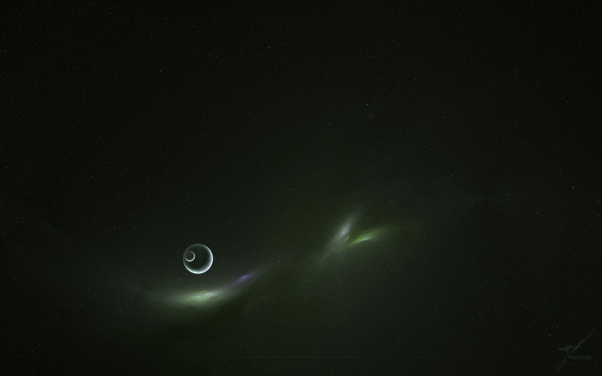 espace profond planète satellite étoiles infini nébuleuse
