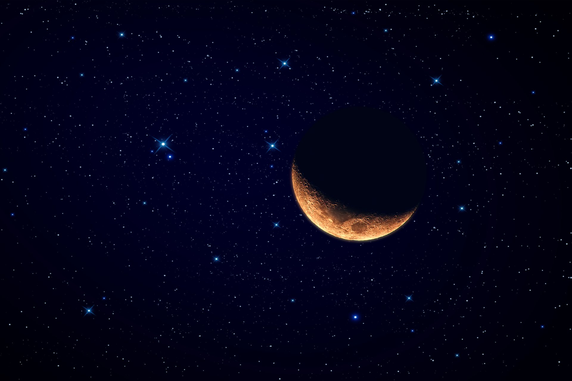 luna cielo estrellas