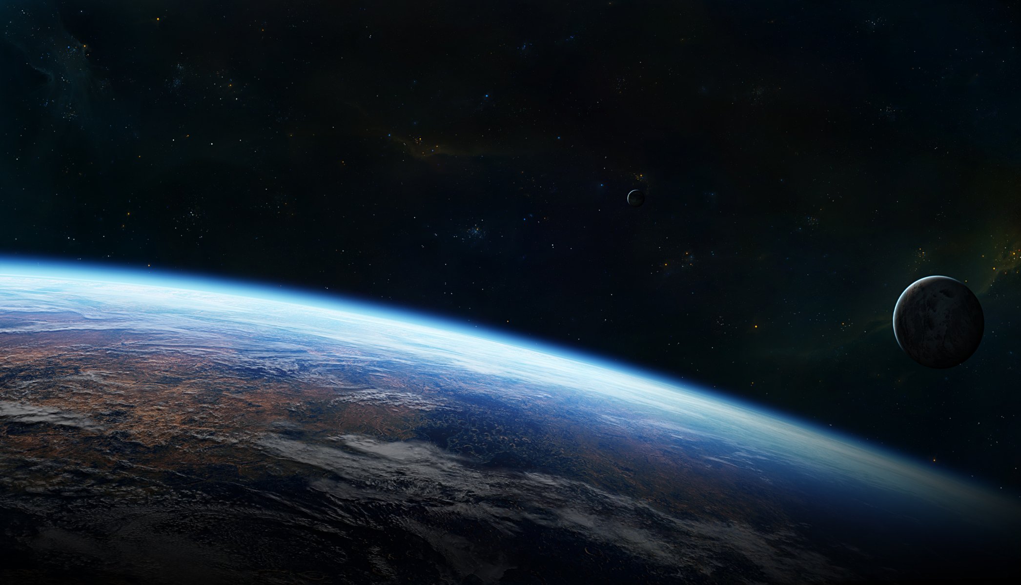 planète atmosphère surface étoiles satellites