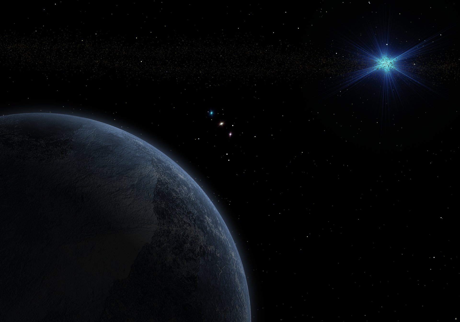 planète étoiles obscurité espace