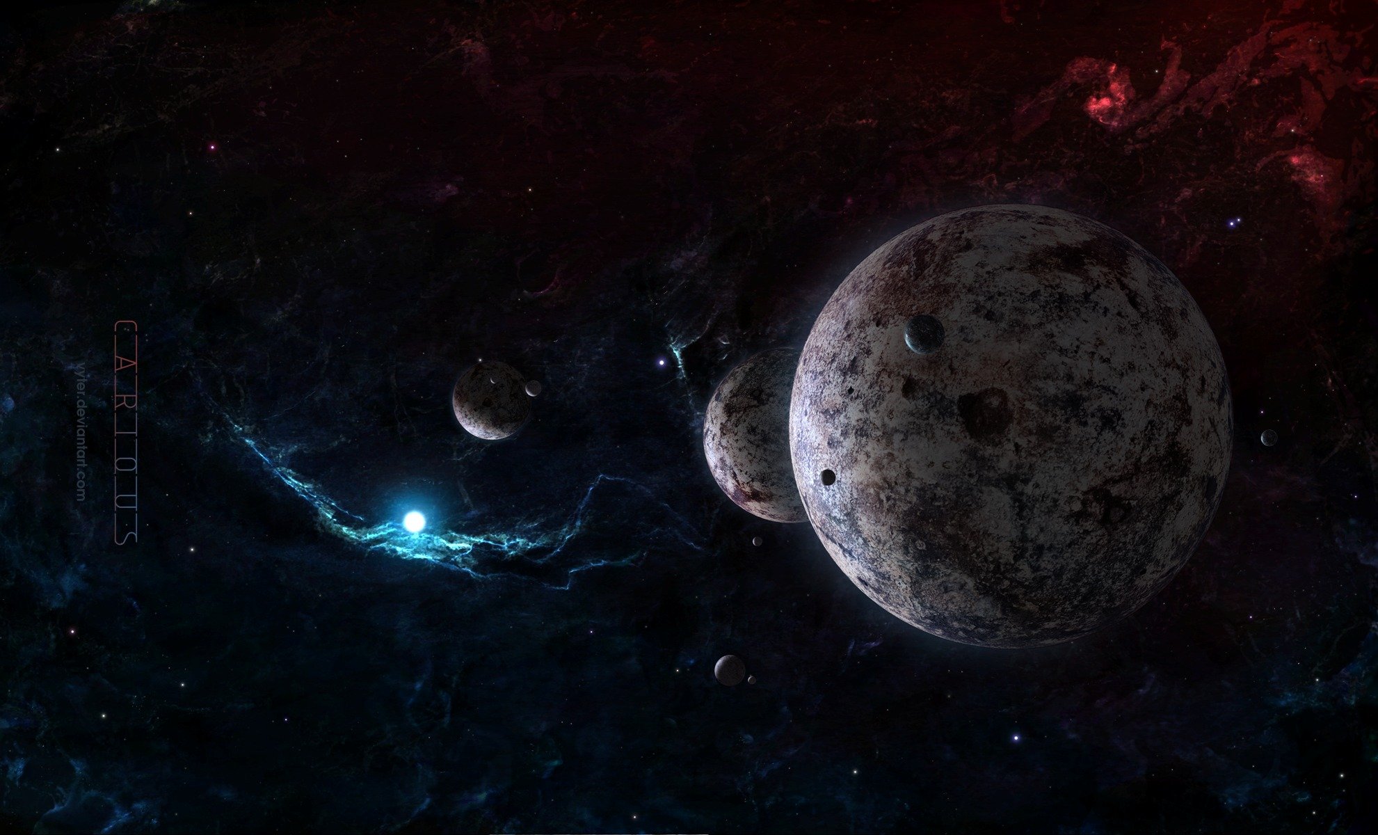 planetas satélites estrellas nebulosa gas interestelar