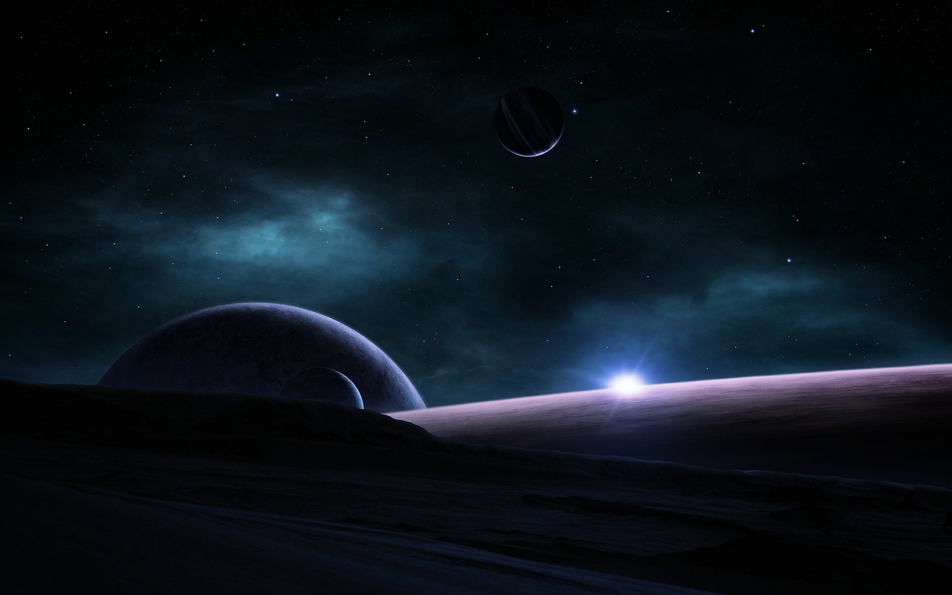 world star sunrise space nebula