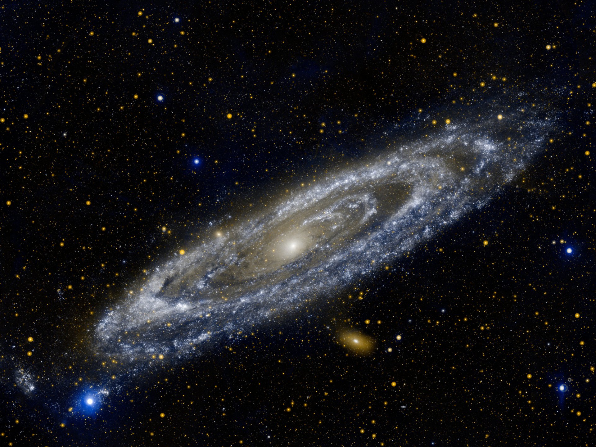 m31 galaxia andrómeda ultravioleta joven masiva estrellas formación estelar