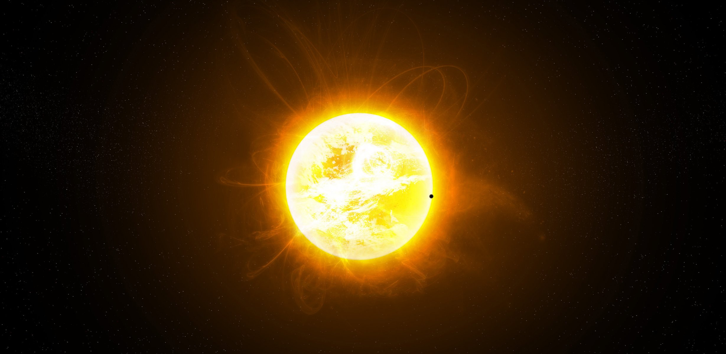 raum sonne protuberanzen krone planet