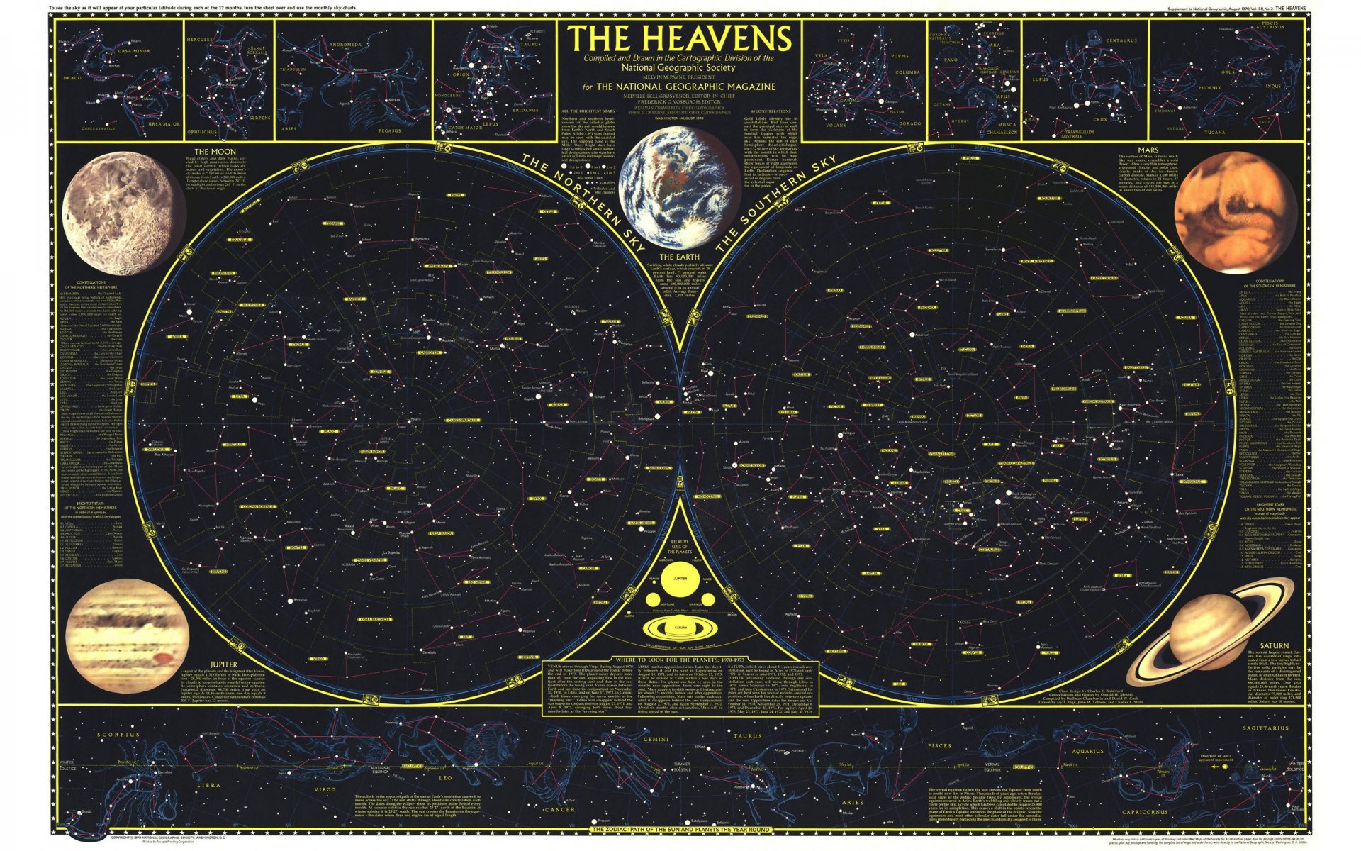 carte étoilé ciel constellation