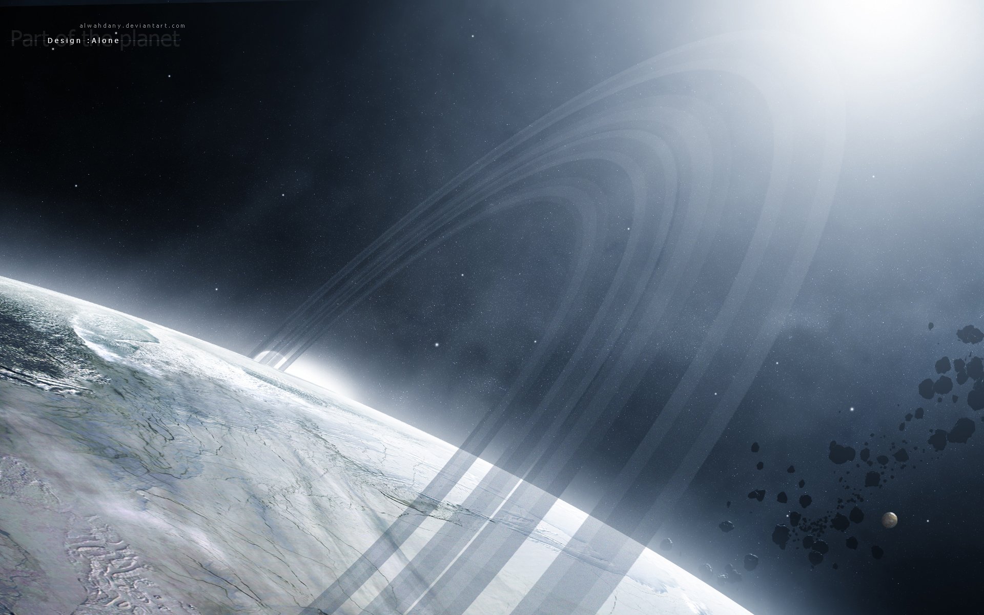 planet surface next asteroids satellite