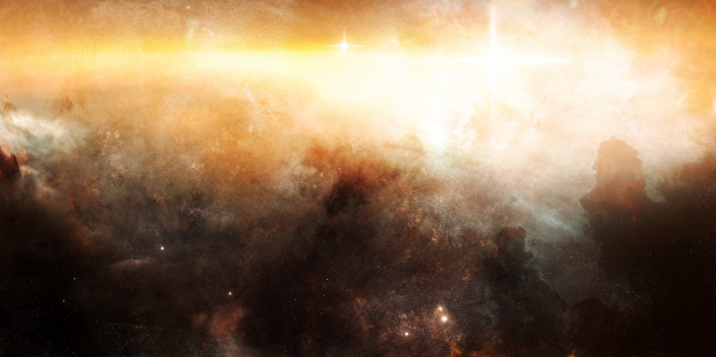 cúmulo de estrellas gas interestelar luz nebulosa