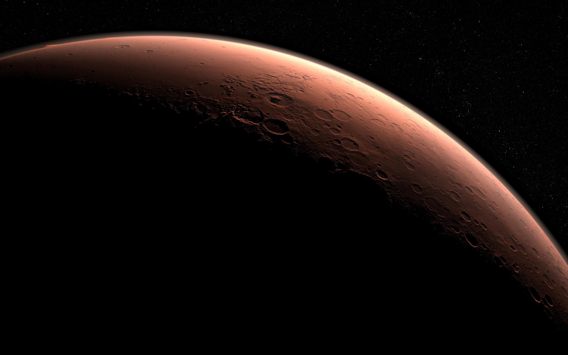 mars cratère étoiles