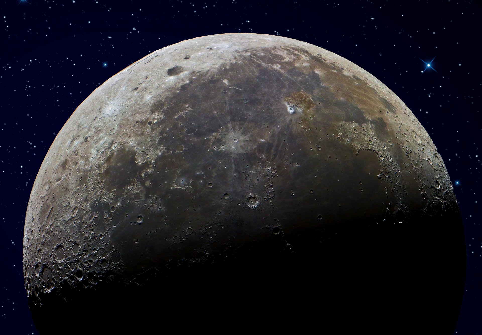 luna cielo stelle