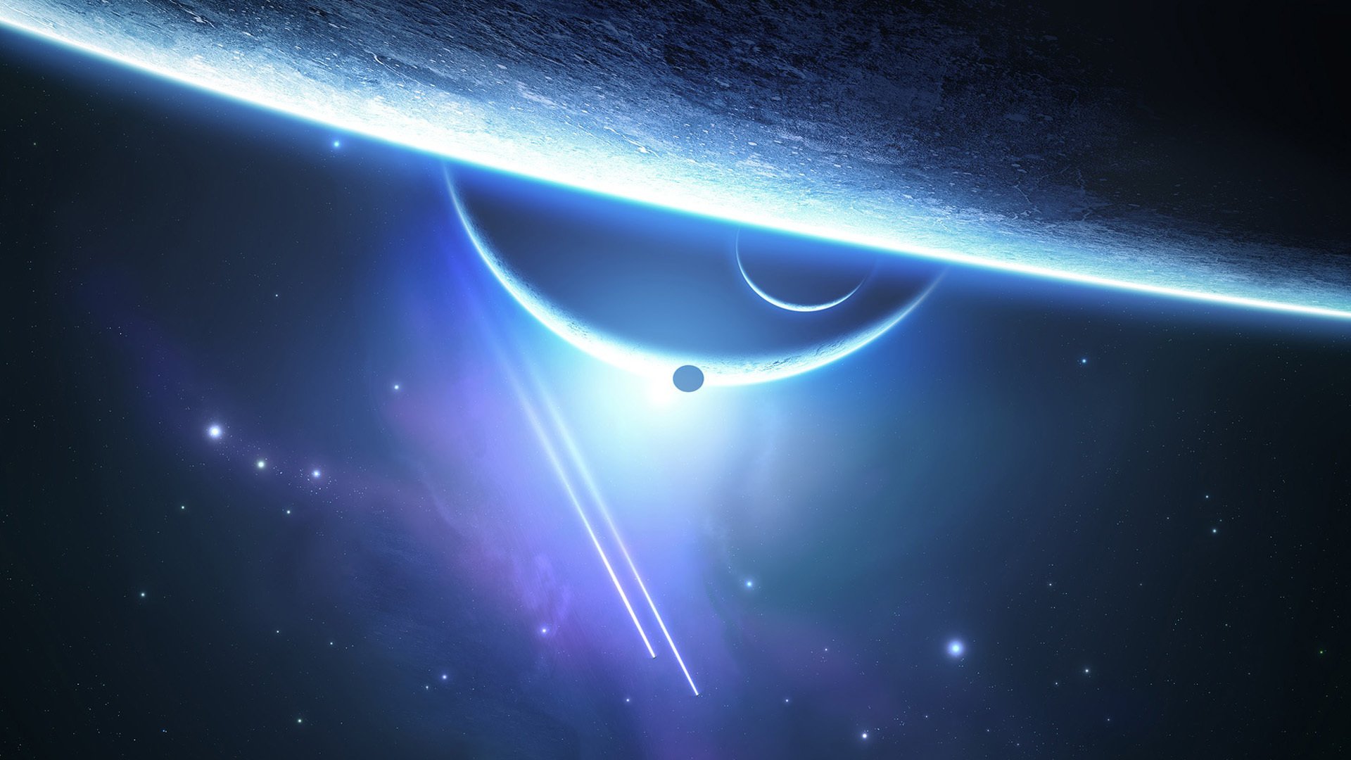 world comet lights space beauty