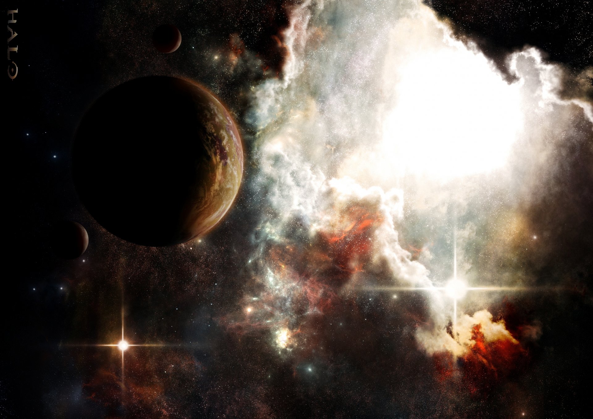 nébuleuse constellation planète satellites étoiles