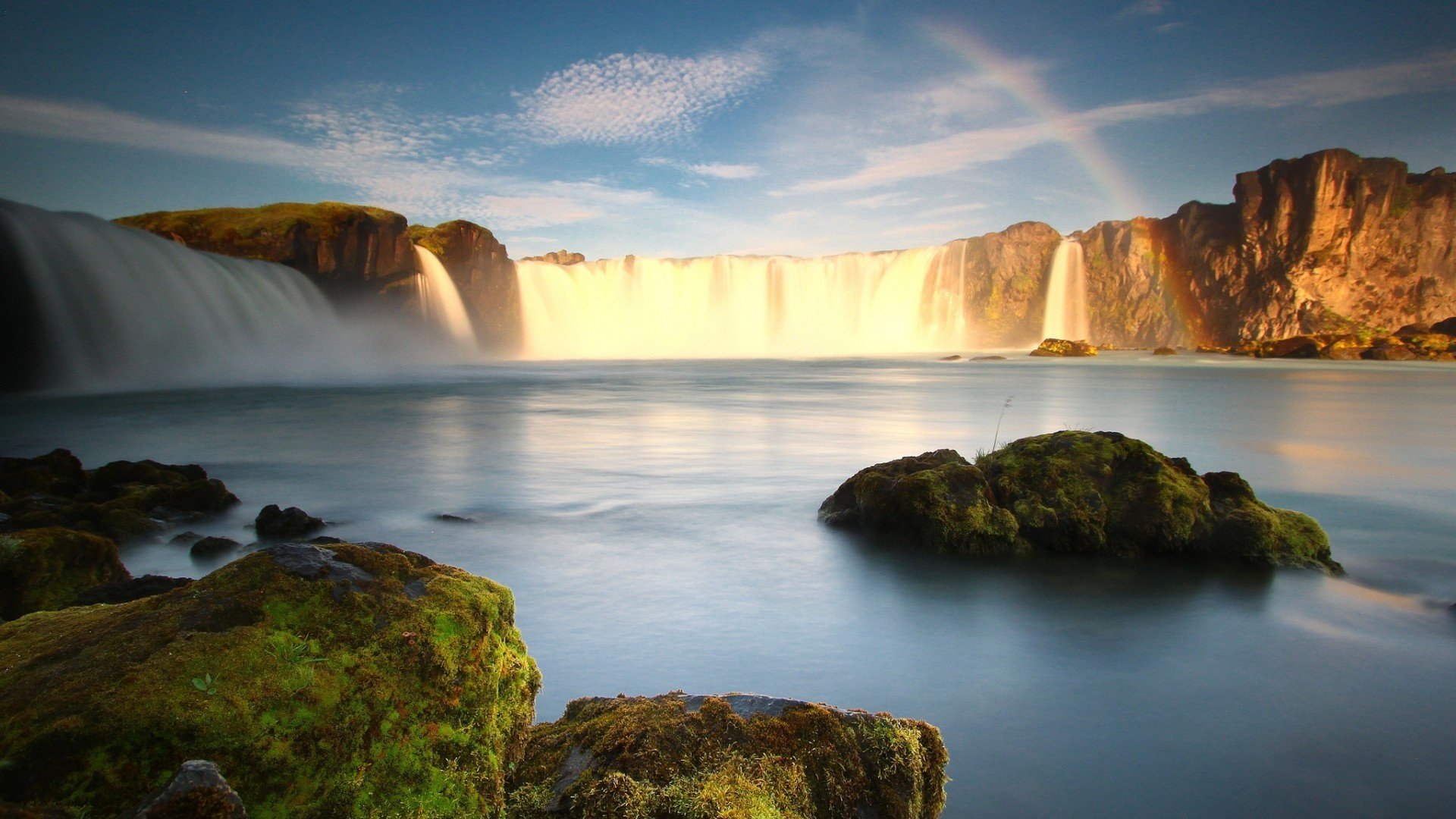 waterfall surface rainbow mo