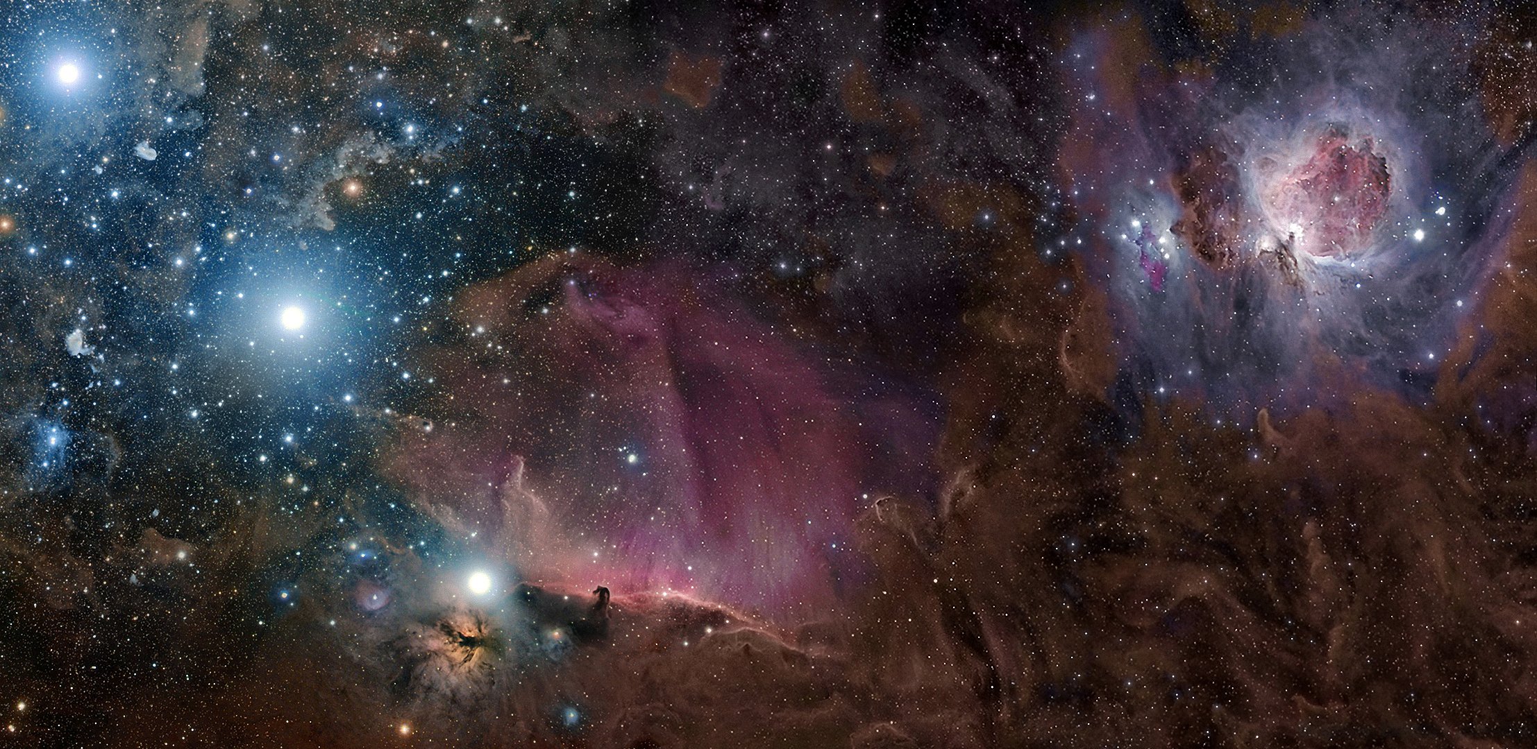 orion constellation nébuleuse m42 gaz poussière étoiles