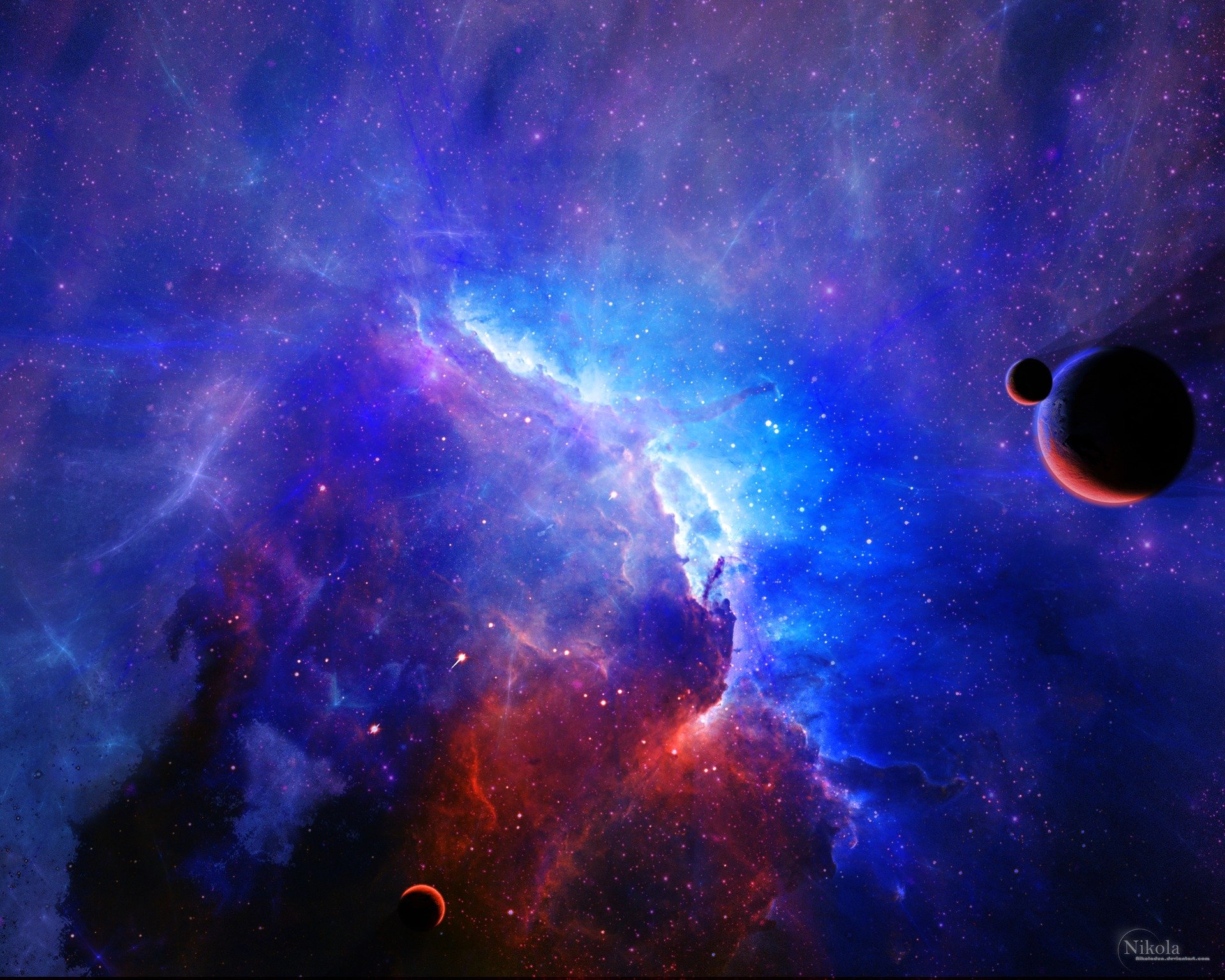 mgławica planeta satelity gwiazdy