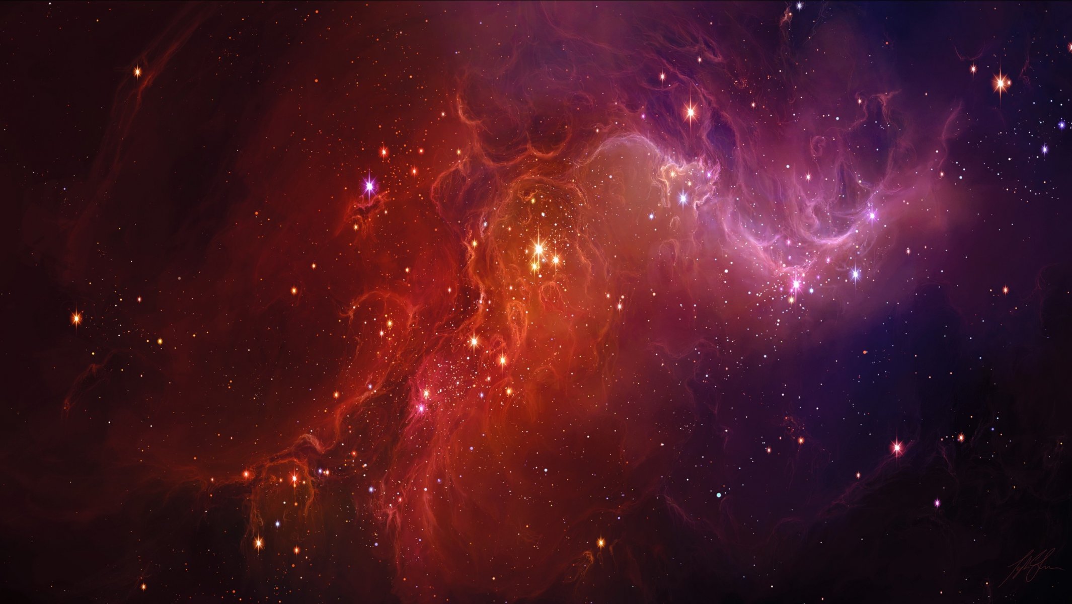 arte hellsescapeartist espacio estrellas nebulosa