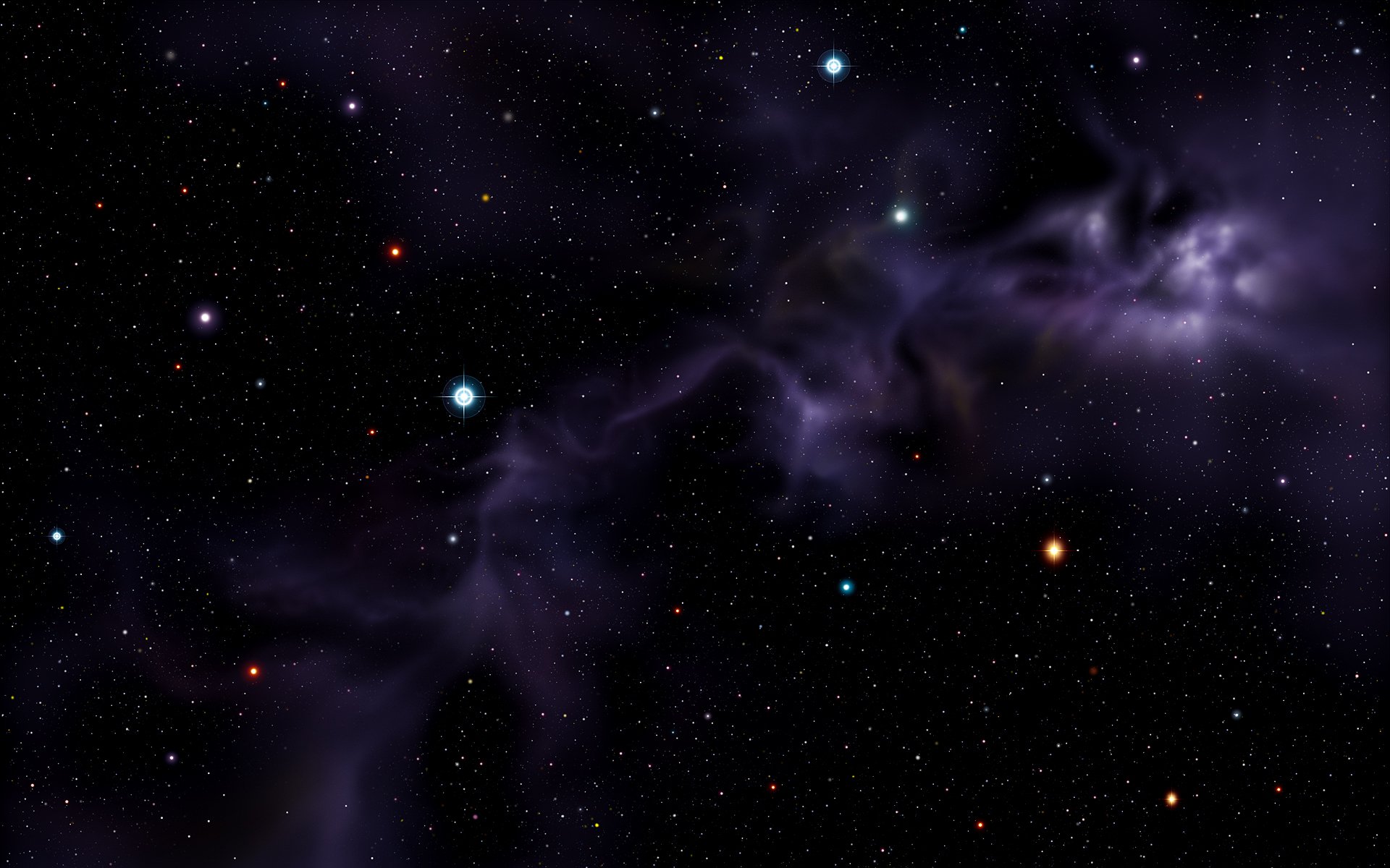 hubble nebel lila