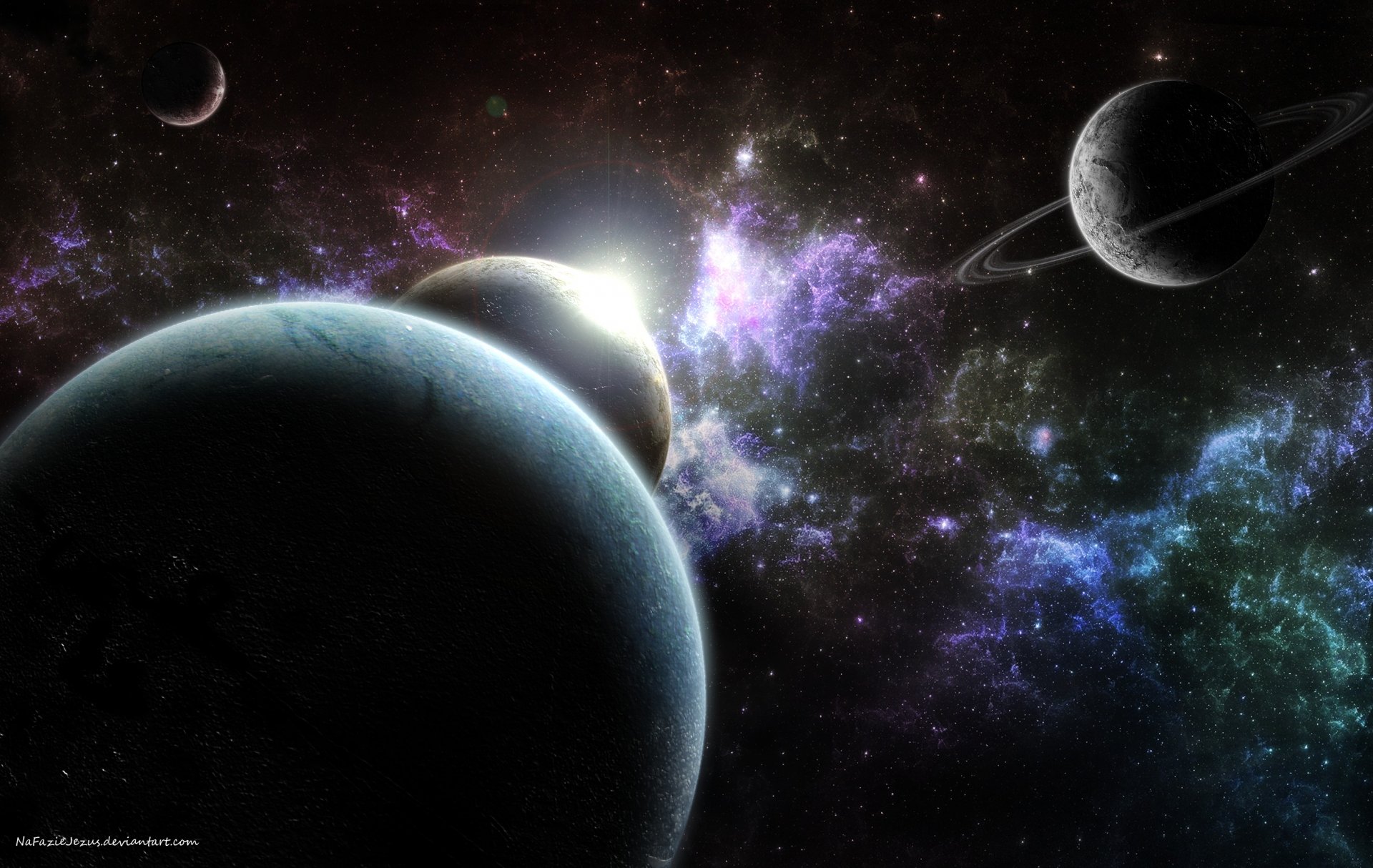 planètes satellites anneaux nébuleuse amas d étoiles