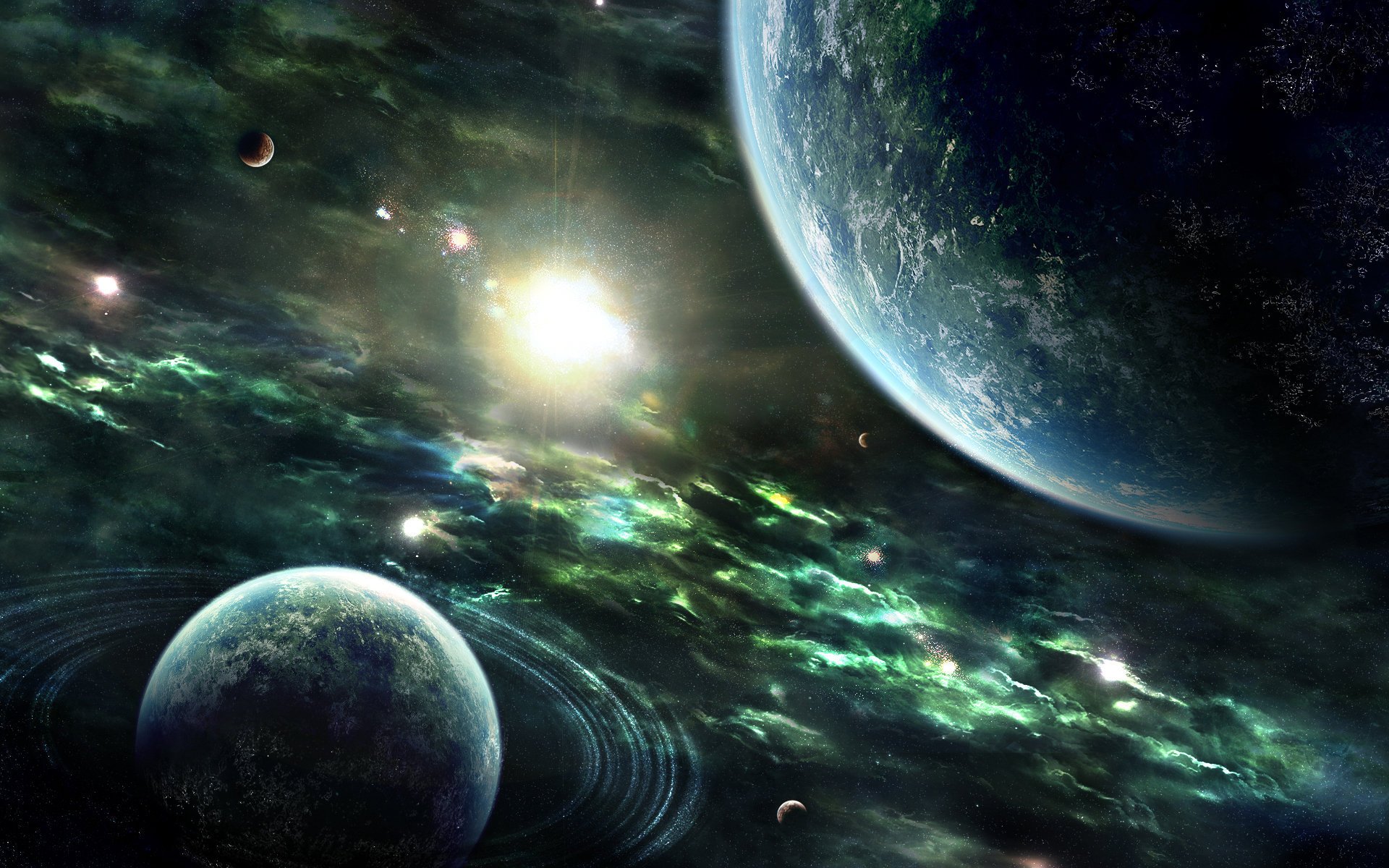 world rings light