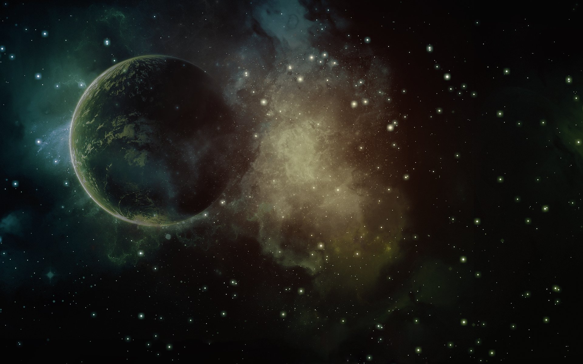 pace galaxy star planet paint universe stars colors 1920x1200