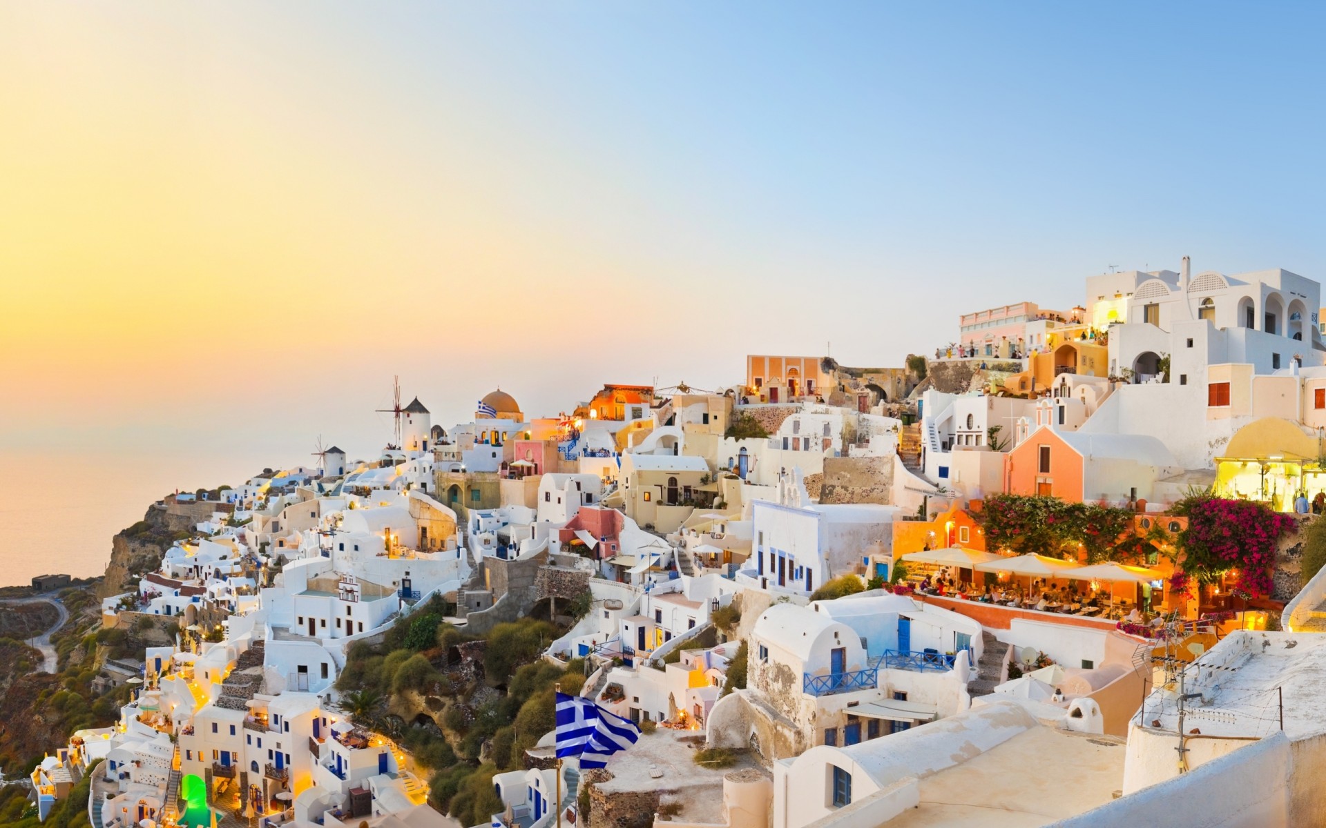 paesaggio natura mare santorini grecia casa