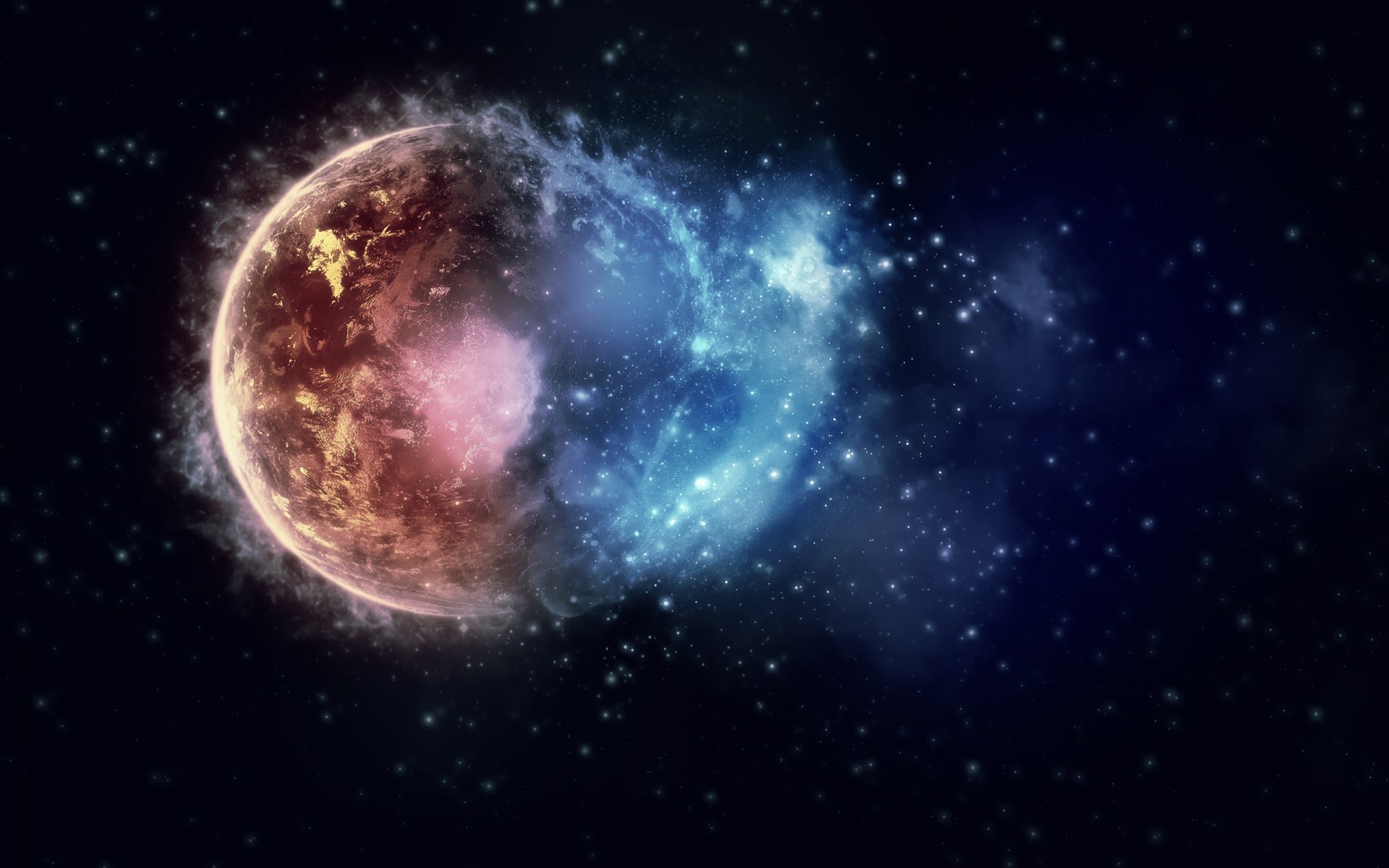raum planeten sterne farben lichter explosion raum farben lichter 2560x1600
