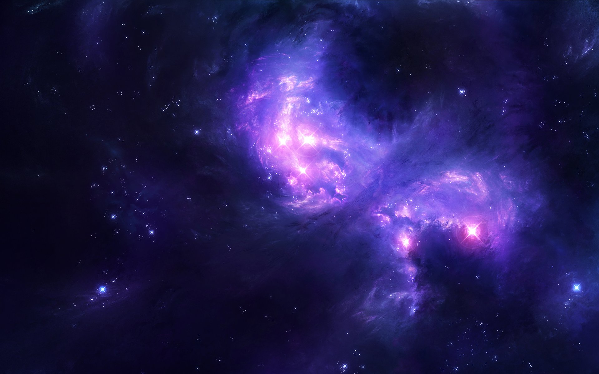 kosmos galaktyka światło przestrzeń gwiazdy 2560x1600