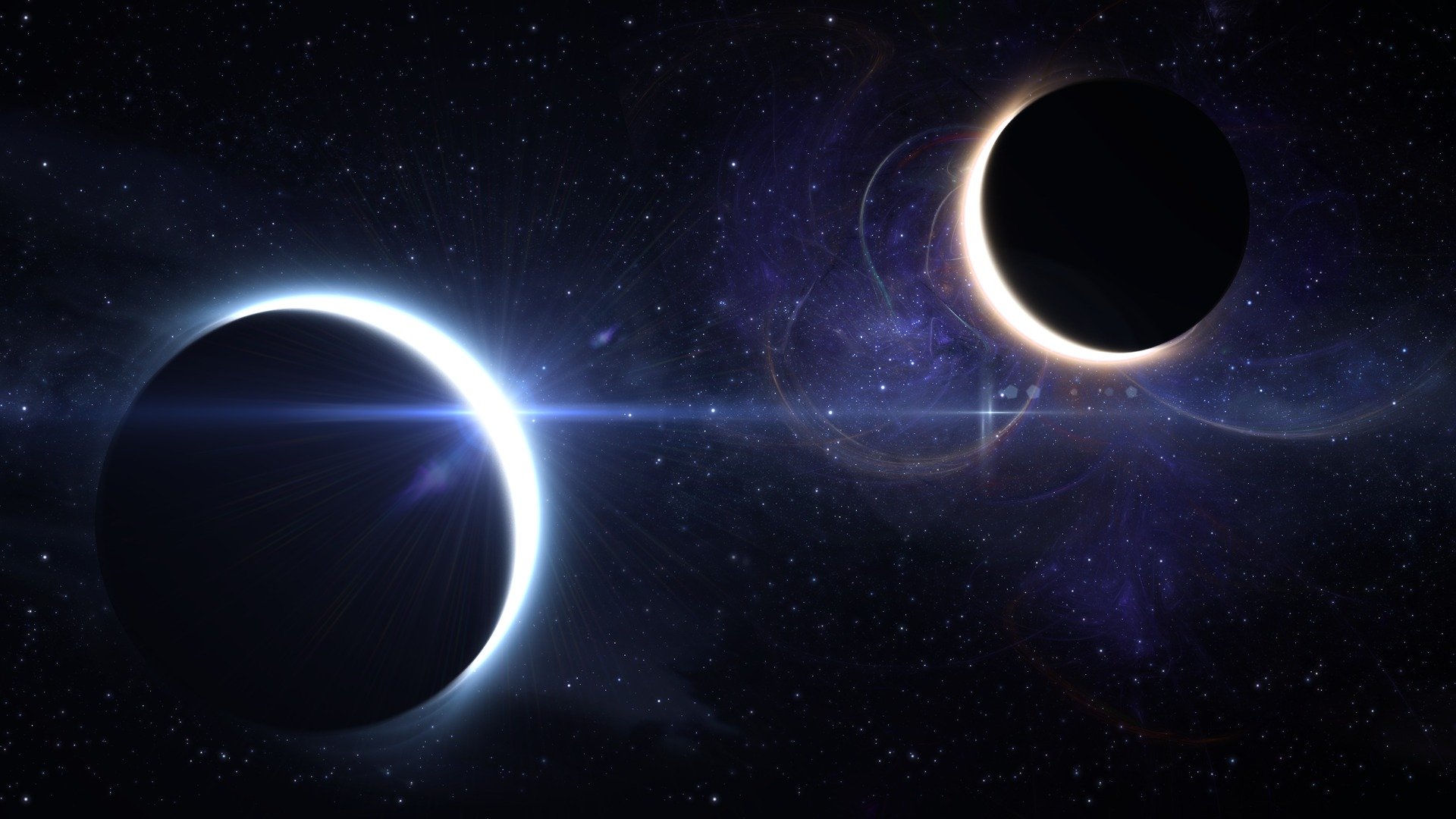 espace éclipse étoiles planètes