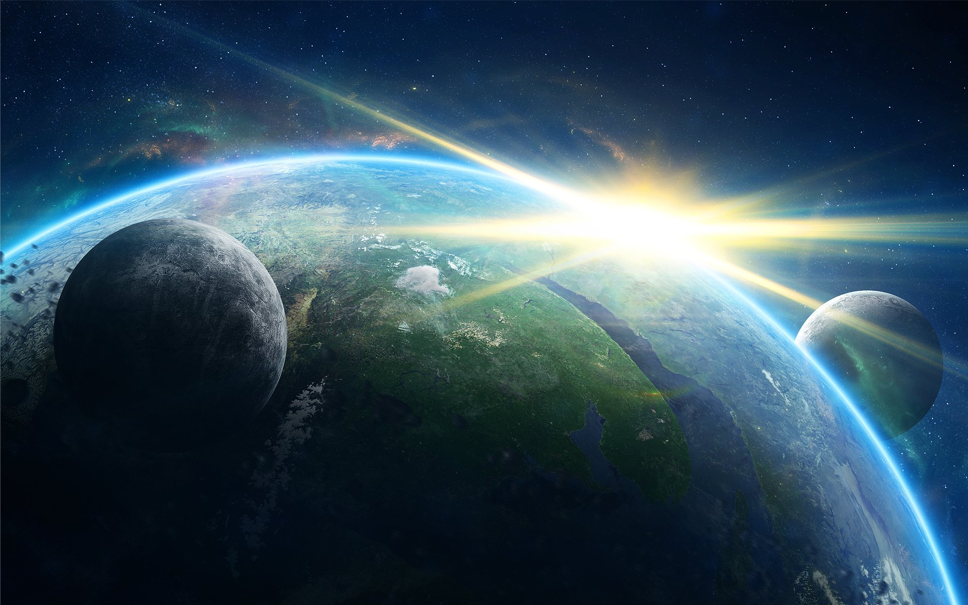 pace planet satellites land sun star