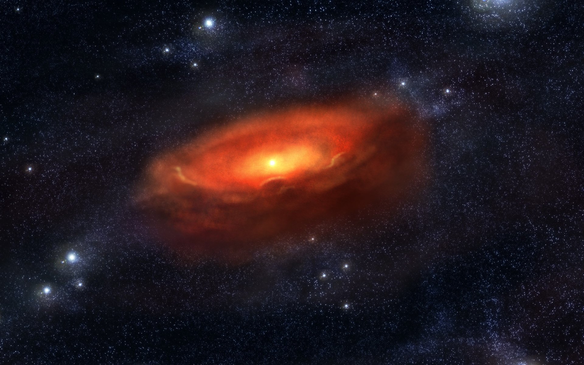 espacio estrella nebulosa