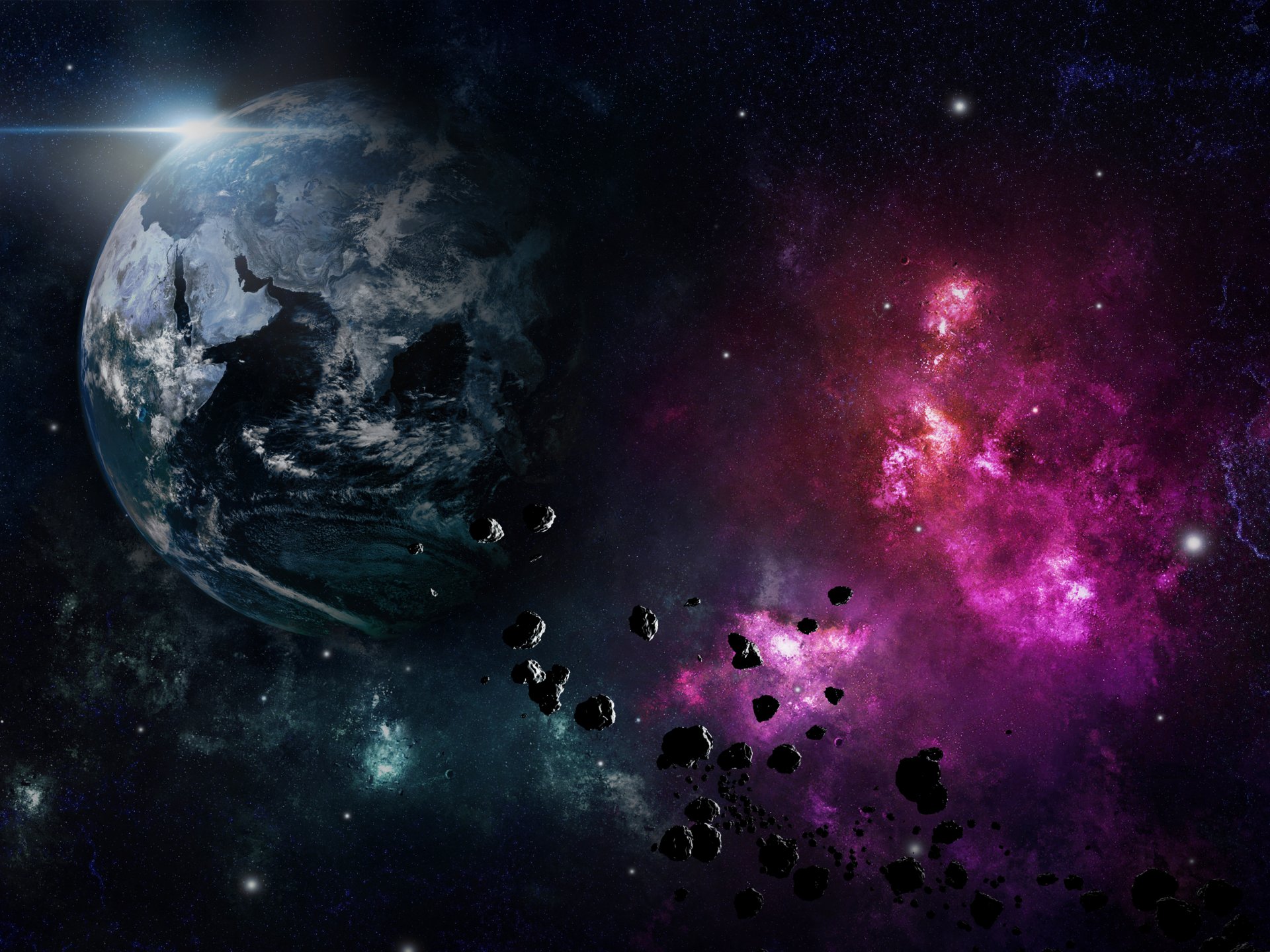 planet space meteorites pieces phenomenon