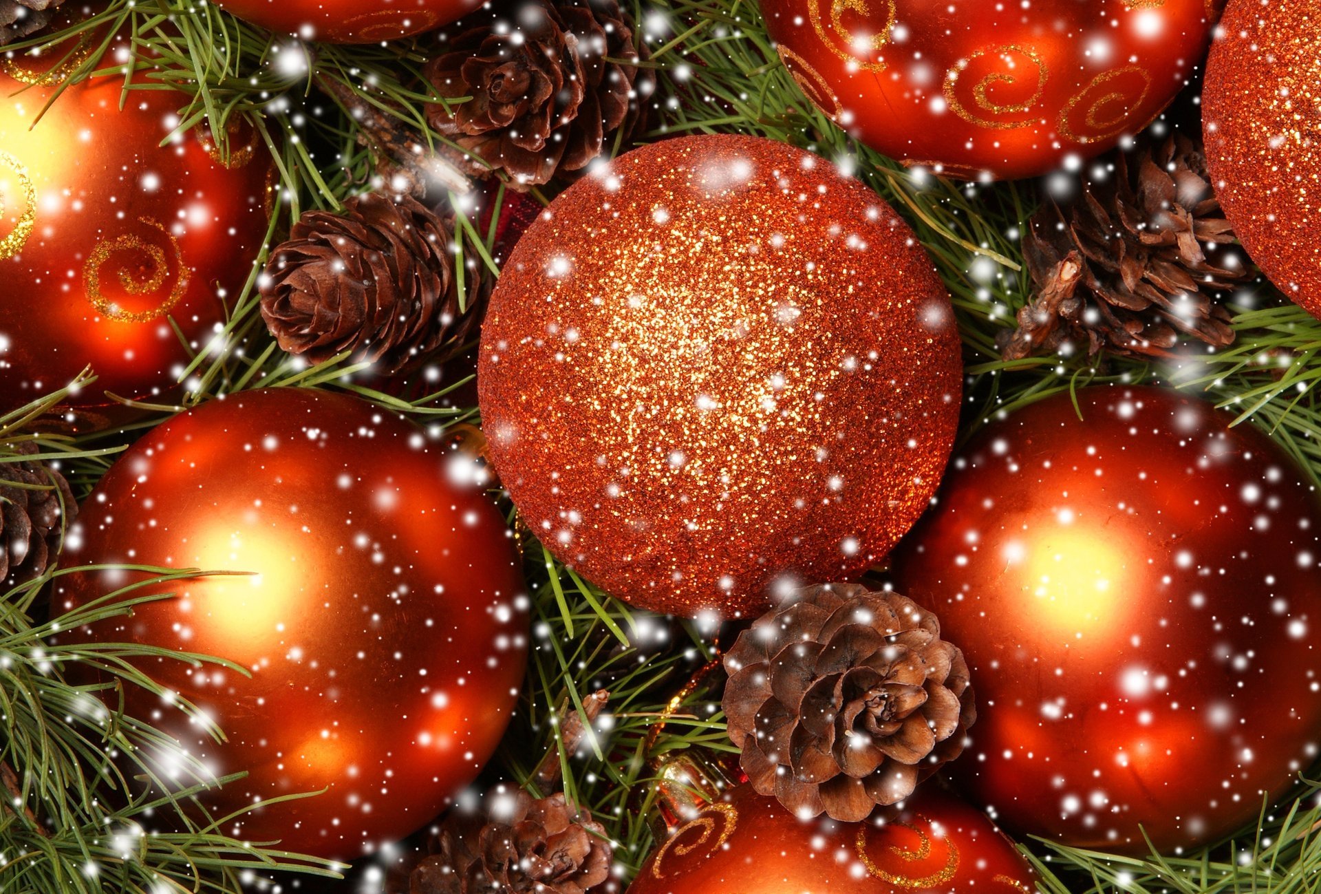christmas decorations bumps snow balls needle