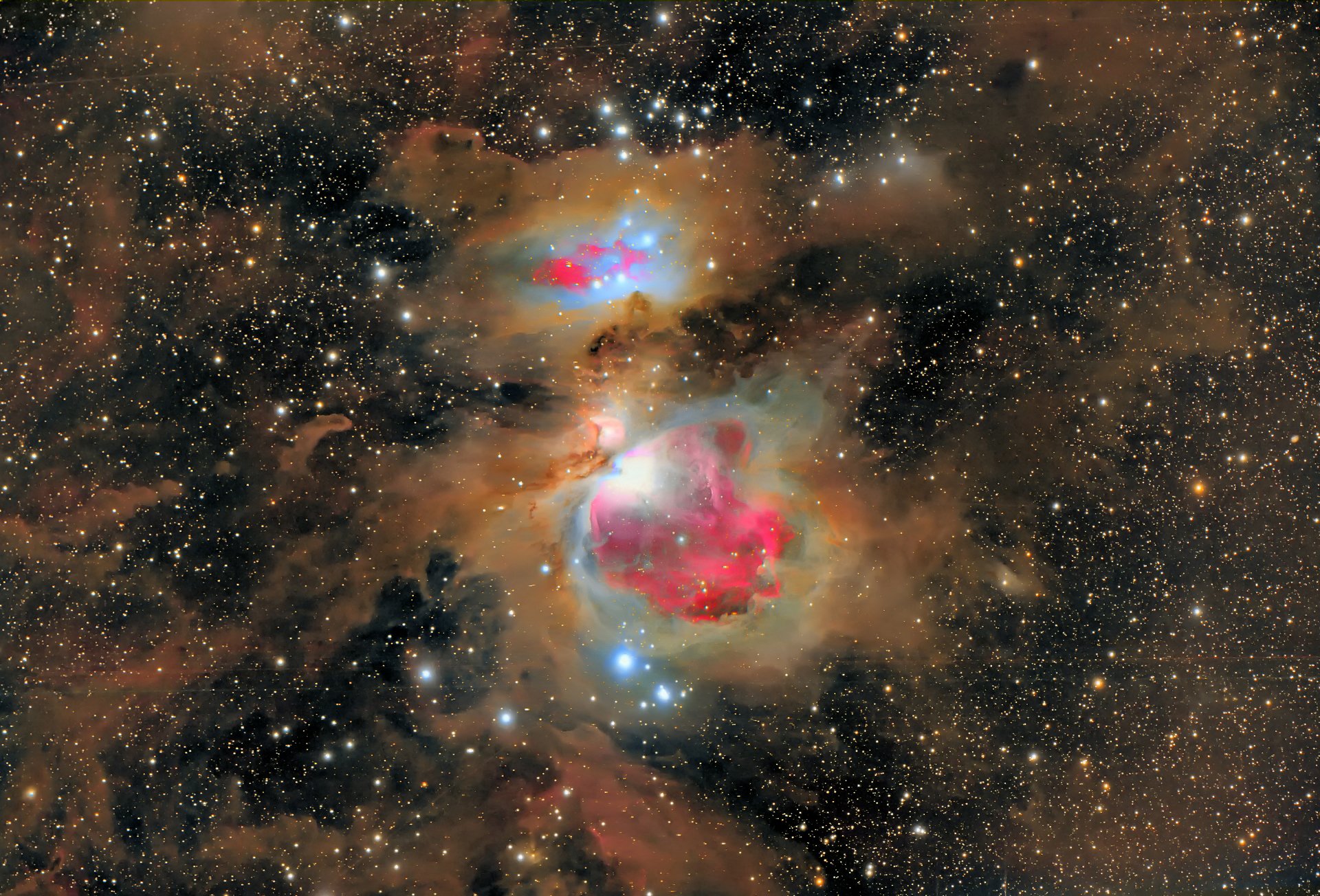 orion constellation nébuleuse m42 m43 poussière trapèze