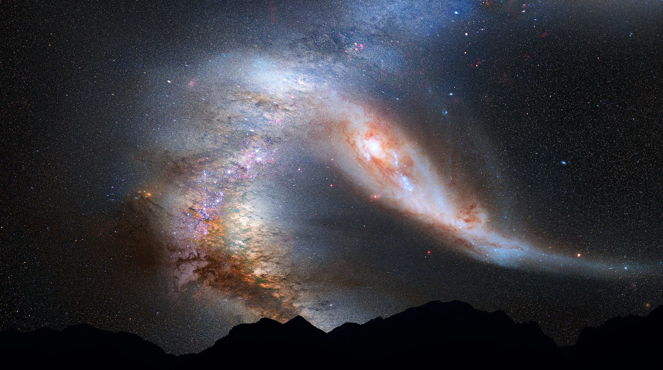 milky way galaxy m31 andromeda fusion