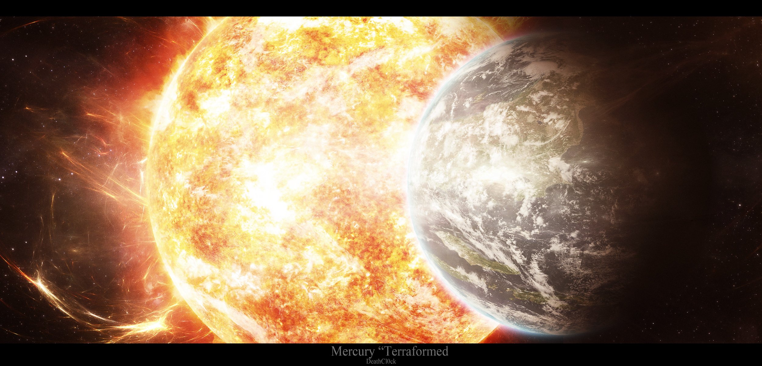 étoile soleil planète mercure lumière rayonnement