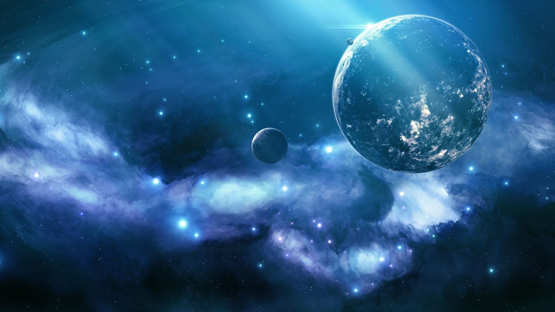 galaxie étoiles planètes terre lune