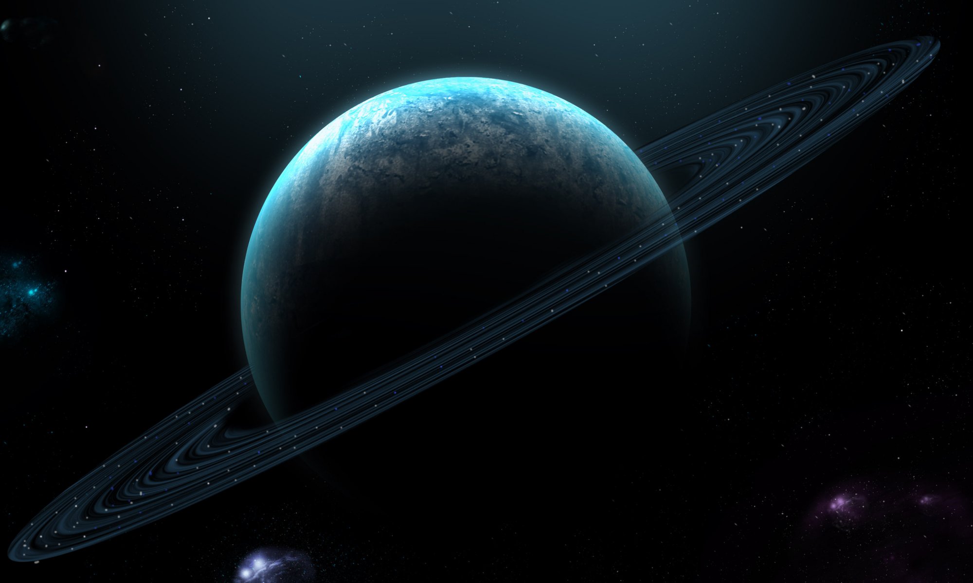 planète espace planétaire anneaux étoiles atmosphère nébuleuses