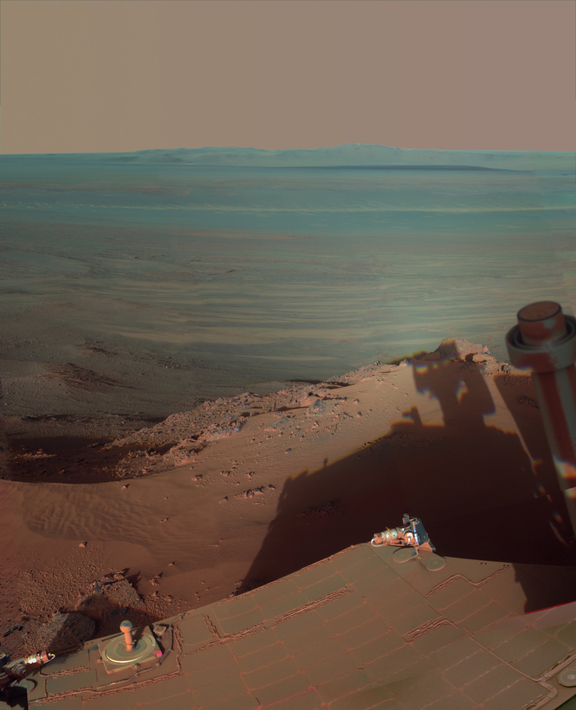 marte rover de marte oportunidad cráter endeavour nasa