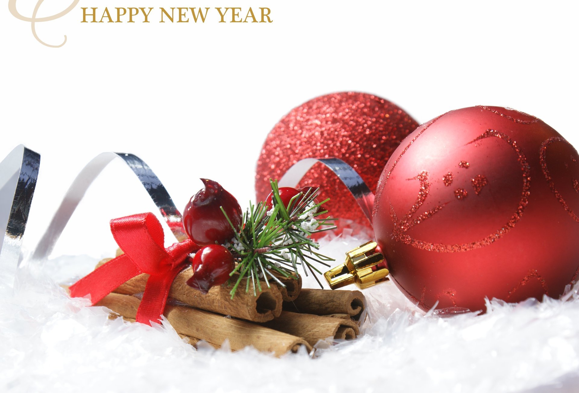 neujahr christmas bälle zapfen weihnachten rot neujahr