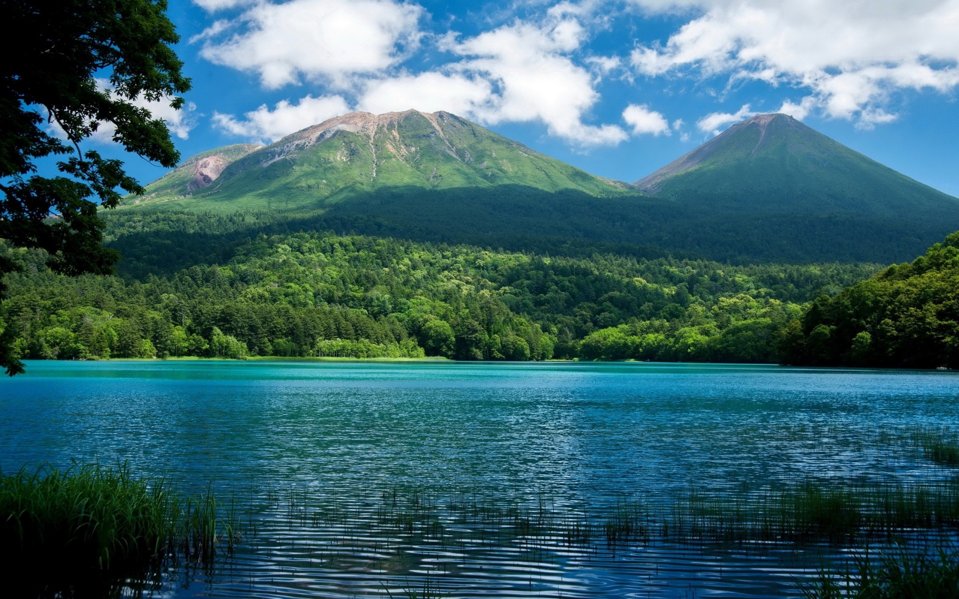 lake mountain landscape forest nature