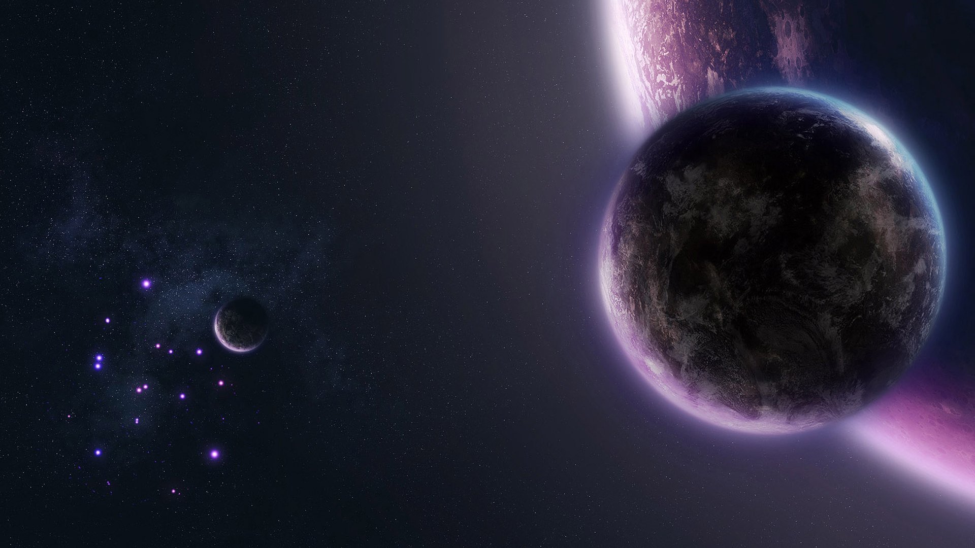 espace espace planètes étoiles murs 1920x1080