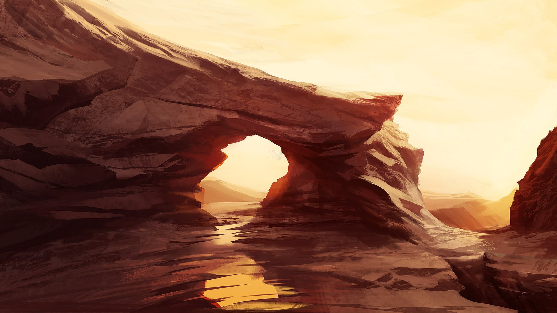 the way desert mountains window