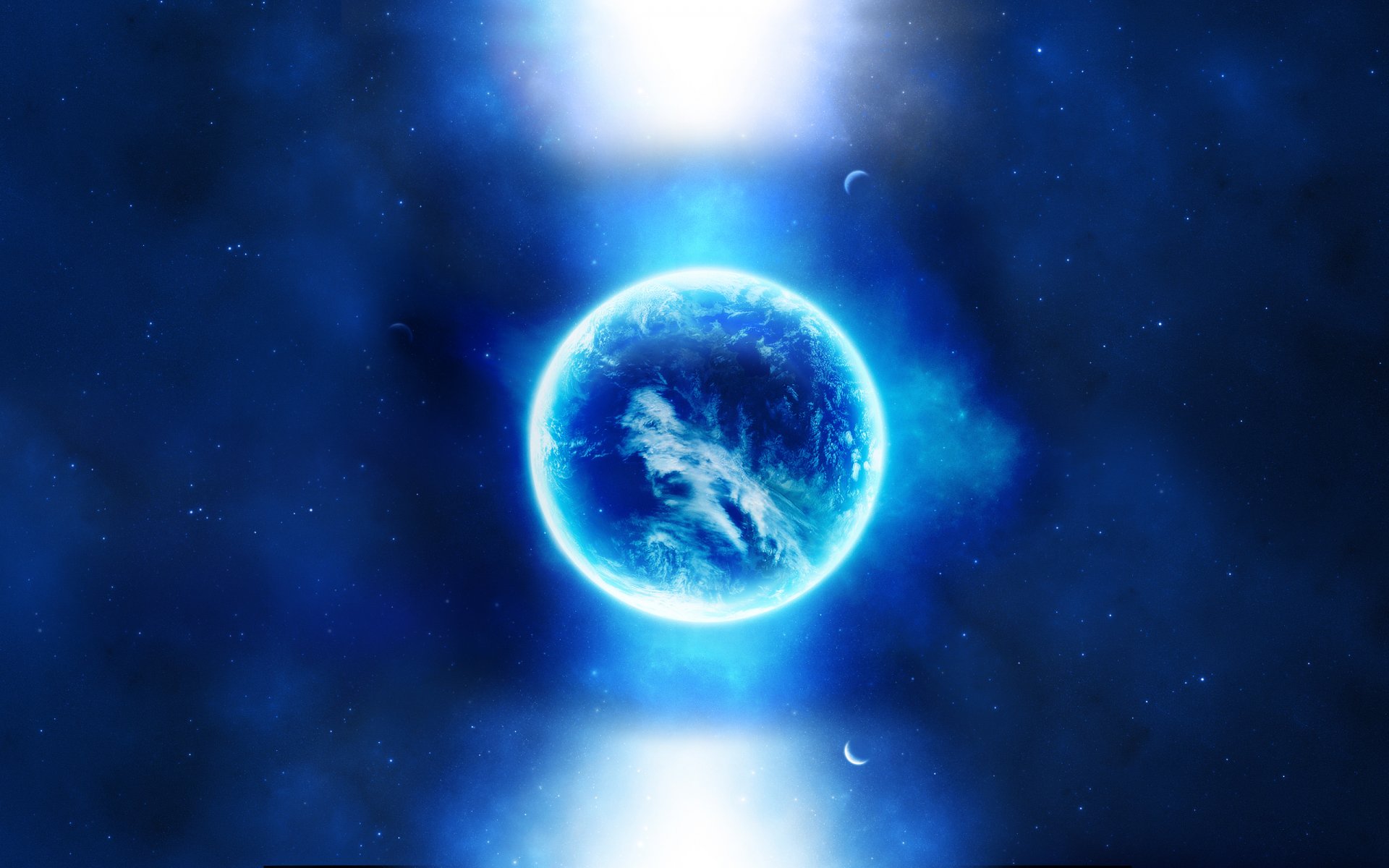 espacio planetas luna luz espacio estrellas 2560x1600