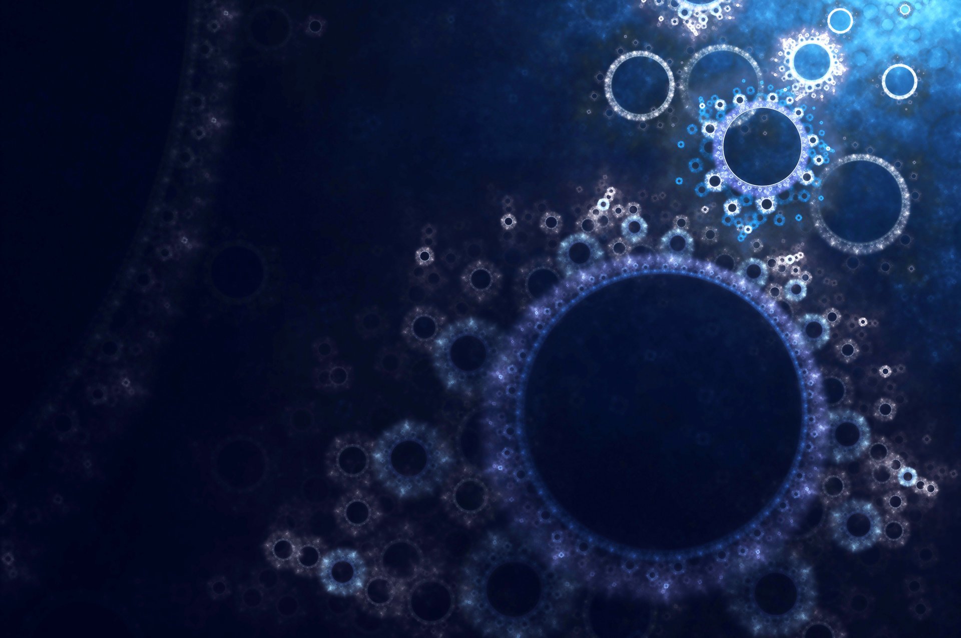 fractales motif cercles netteté flou
