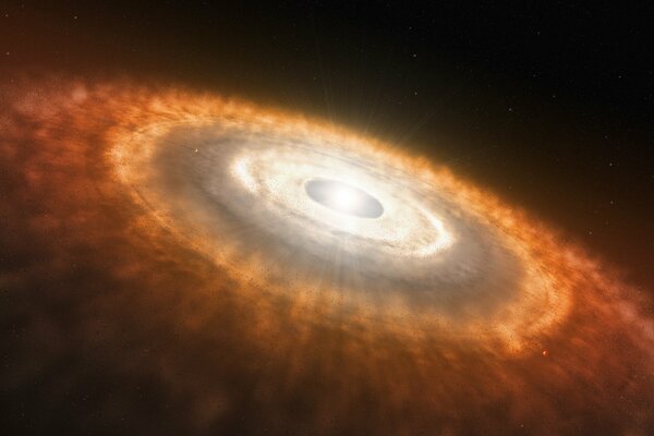 Die protoplanetare Scheibe eines jungen Sterns